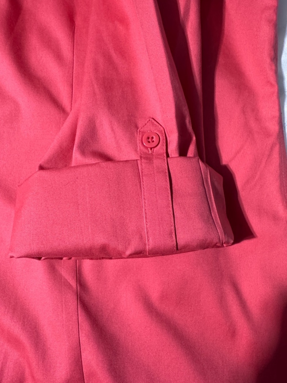 Chico’s Effortless Cotton Shirt NWT Size 2 Party Punch Button Up Casual Workwear - Picture 5 of 11